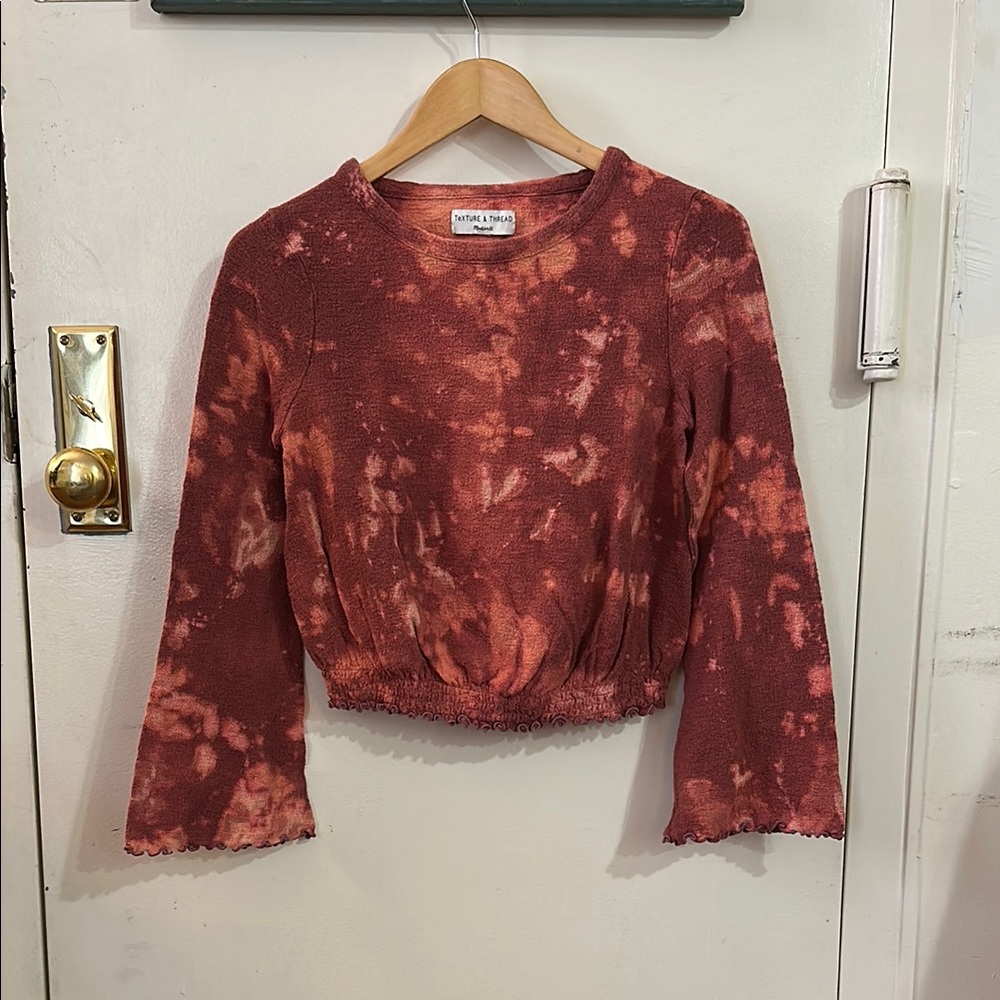 Texture and Thread Blouse Custom Tie-dyed at Suay LA